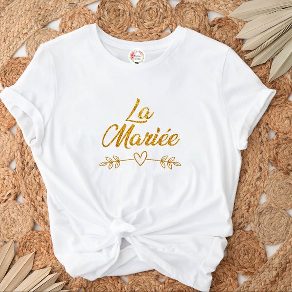 T shirt personnalisé EVJF/teeshirt pour la mariée- tshirt de la mariée  - T-shirt personnalisé EVJF-T-shirt future mariée