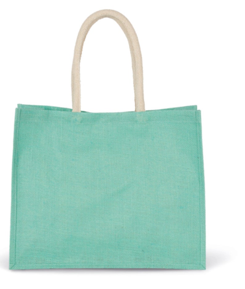 Sac en jute personnalisé pour maman Super Maman Fête des mères Cadeau fête des mères Cadeau maman-cadeau maman-cadeau mamie Bleu ice