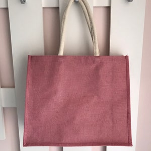 Sac en jute personnalisé pour maman Super Maman Fête des mères Cadeau fête des mères Cadeau maman-cadeau maman-cadeau mamie Vieux rose