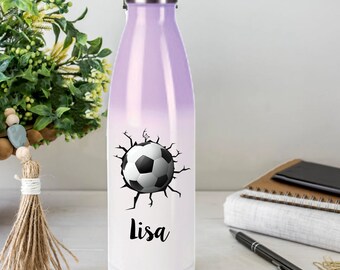 Bouteille D'eau Isotherme - En Acier Inoxydable - Idéal Cadeau De Rentrée Scolaire, Anniversaire, Noël - Pour Fille, Femme, Amateur D'équitation - Avec Paillettes Dégradées Bleu Argentées