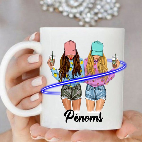 Mug personnalisé-Mug copines-Mug texte personnalisé-mug best Friends-copines comme connasses- bff- besties- tasse personnalisée