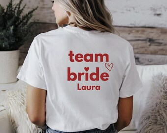 T shirt personnalisé Bride- tshirt team bride- tshirt team de la mariée  - T-shirt personnalisé  - tshirt mariage-tshirt EVJF