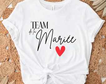 T shirt personnalisé EVJF- tshirt team bride- tshirt team de la mariée  - T-shirt personnalisé  - tshirt mariage-tshirt copines mariage