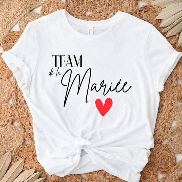 T shirt personnalisé EVJF- tshirt team bride- tshirt team de la mariée  - T-shirt personnalisé  - tshirt mariage-tshirt copines mariage