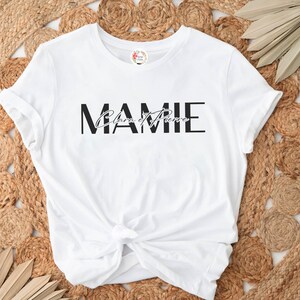 T-shirt Mamie avec prénom enfants , Tee-shirt personnalisé mamie, T-shirt anniversaire mamie, image 4