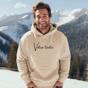 Personalized men's hoodie with your text Men's sweatshirt Personalized sweatshirt sweatshirt with text personalized men's Christmas gift image 1