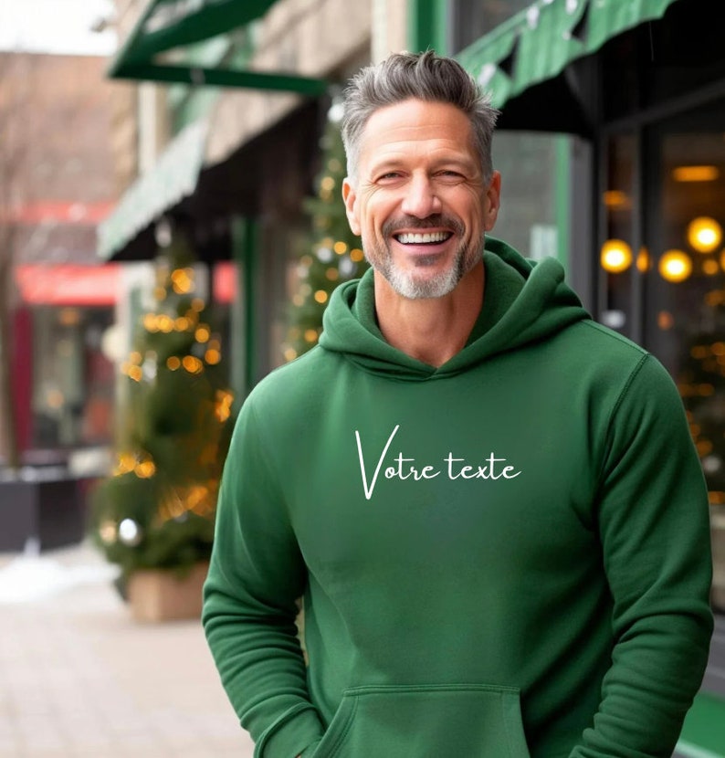 Personalized men's hoodie with your text Men's sweatshirt Personalized sweatshirt sweatshirt with text personalized men's Christmas gift image 4