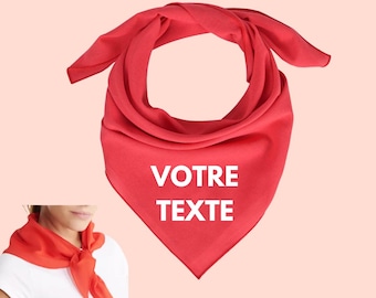 Bandana personnalisée-foulard féria-bandana Evjf/EVG-foulard avec texte-bandana avec logo