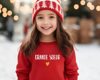 Personalized children's sweatshirt-Children's sweatshirt-Personalized Big sister sweatshirt-Personalized big brother children's hoodie-Children's Christmas