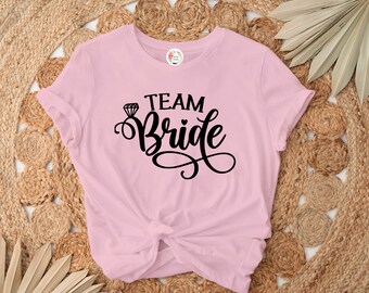 bride team t shirt/bride's team tshirt/bachelorette party, personalized wedding day t-shirts