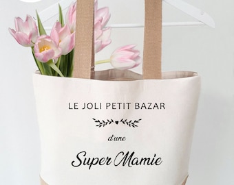 Sac  en jute mamie- sac en jute personnalisé Mamie- Cadeau de mamie- Sac mamie - mamie - fête des mères- Meilleure mamie