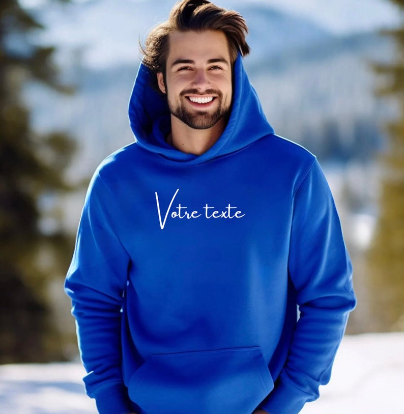 Personalized men's hoodie with your text Men's sweatshirt Personalized sweatshirt sweatshirt with text personalized men's Christmas gift image 2