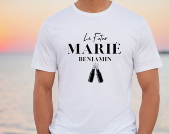 Tee shirt personnalisé EVG- tshirt futur marié - T-shirt personnalisé marié biere - tshirt mariage logo homme- tshirt équipe du Marié