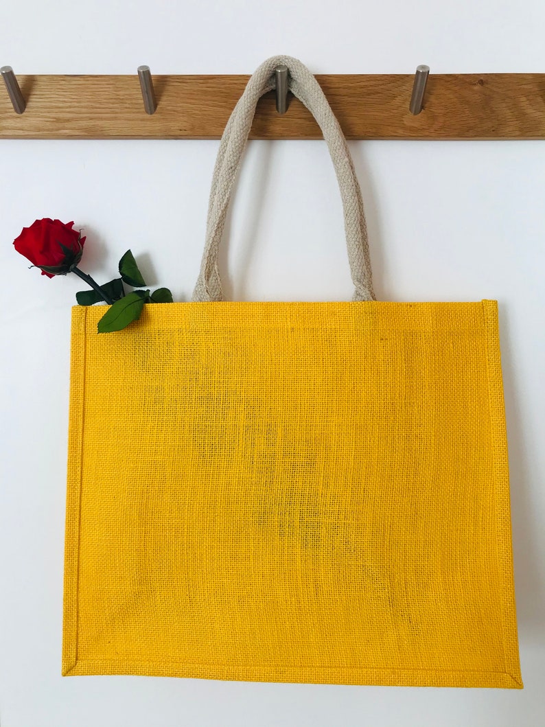 Sac en jute personnalisé pour maman Super Maman Fête des mères Cadeau fête des mères Cadeau maman-cadeau maman-cadeau mamie Jaune