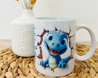 Mug incassable-dino-école-maternelle-tasse personnalisée garcon-gobelet-plastique-personnalisé