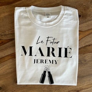 Tee shirt personnalisé EVG tshirt futur marié T-shirt personnalisé marié biere tshirt mariage logo homme tshirt équipe du Marié image 4