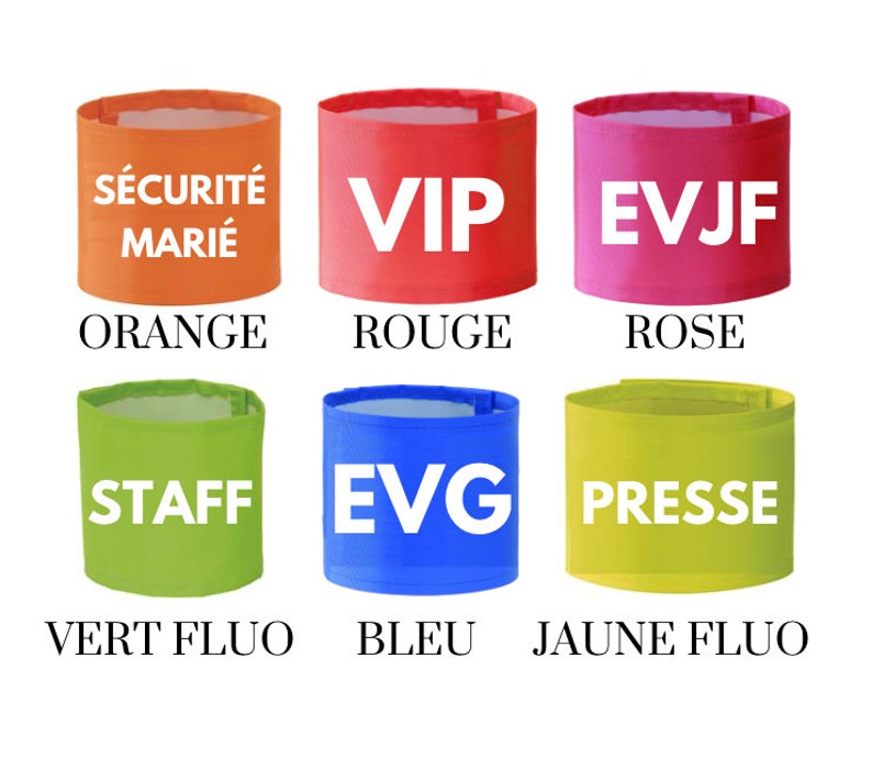 Brassard personnalisé brassard EVG-EVJG-EVJF-Sécurité-Staff-Vip-accessoire mariage personnalisé-brassard staff evg-bracelet evg logo image 3