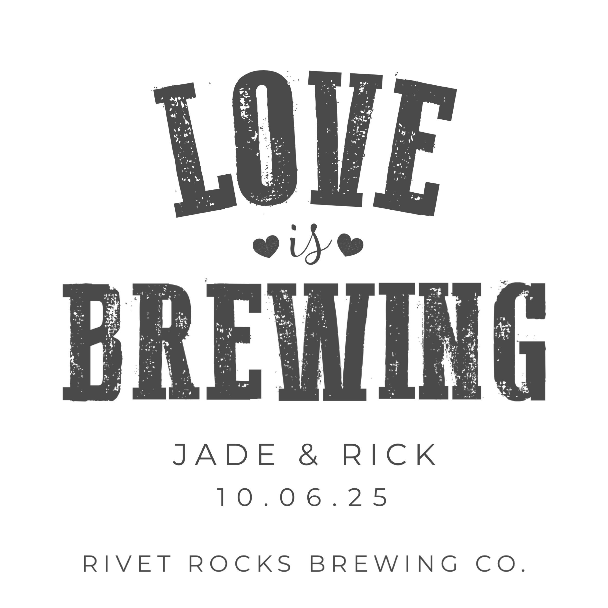 Rustic Wedding Logo LOVE is BREWING DIY Wedding Etsy