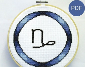 Capricorn Zodiac Cross Stitch Pattern