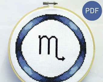 Scorpio Zodiac Cross Stitch Pattern