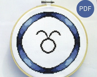 Taurus Zodiac Cross Stitch Pattern