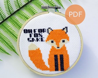 Oh For Fox Sake Cross Stitch Pattern