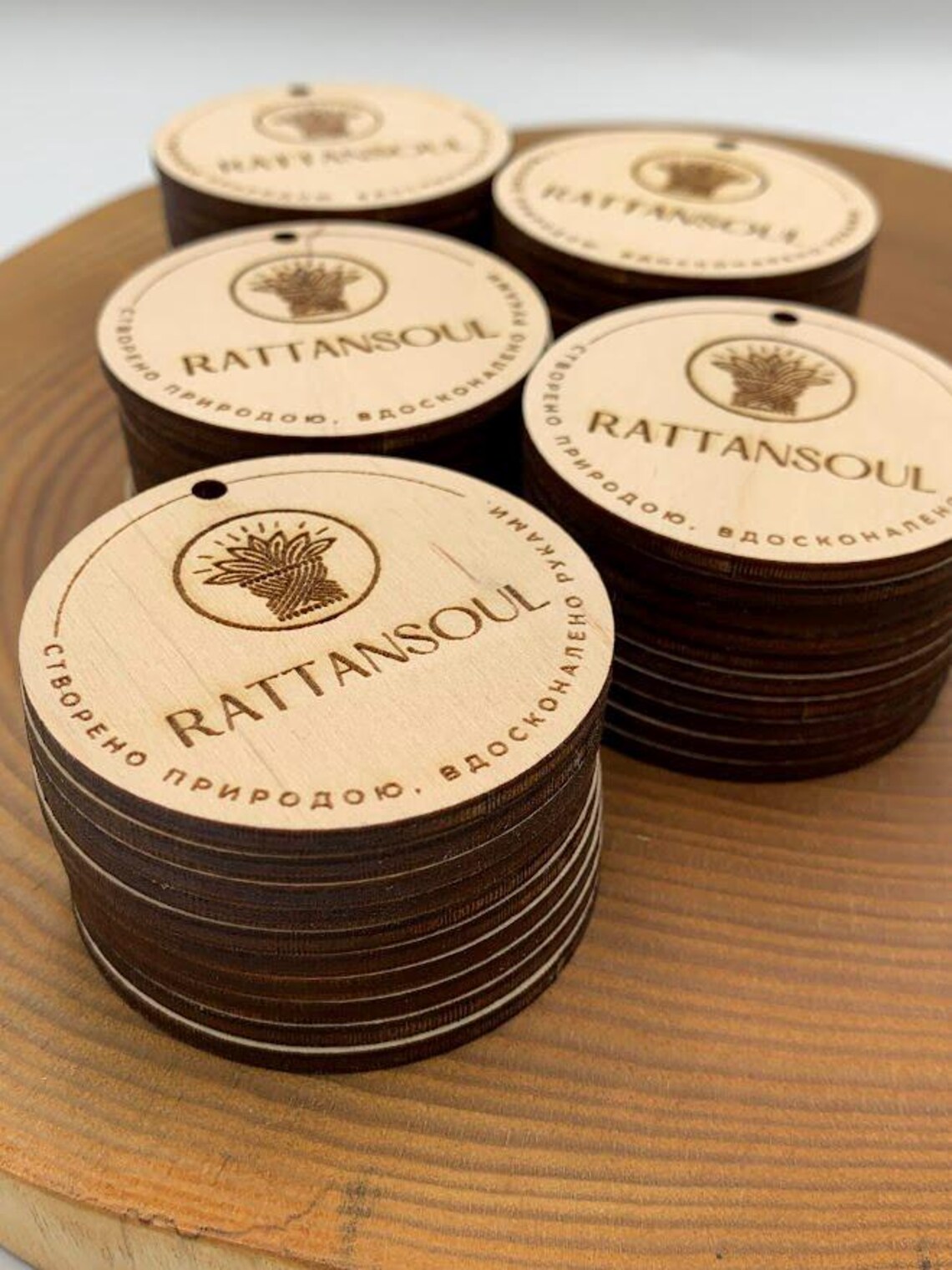 Custom Wooden Logo Tags – Laser Engraved Plywood Branding Labels - Etsy