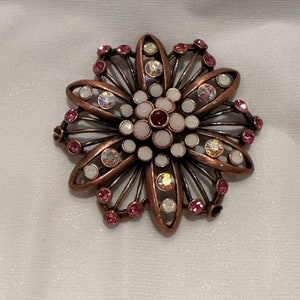 Premier Design brooch Multi color missing one stone