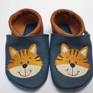 Size 22, leather slippers, crawling shoes, first walker shoes, baby shoes with tiger