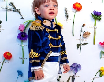 Charmant prinskostuum, eerste verjaardagsoutfit jongen, kostuumfeest, koningskostuum voor baby, eerste verjaardag, koninklijke prinsoutfit
