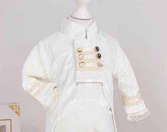 Baby Boy Velvet Frock Coat Suit: Baptism, Birthday, Wedding Outfit