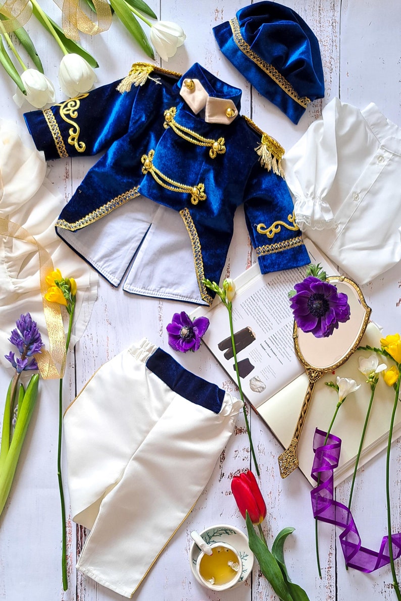 Déguisement de prince charmant, tenue premier anniversaire pour garçon, soirée costumée, déguisement de roi pour bébé, premier anniversaire, tenue de prince royal image 3