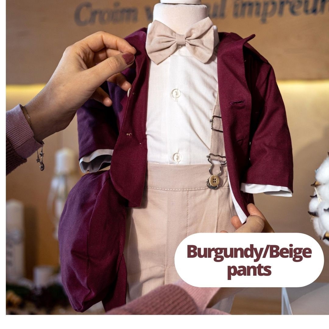 Burgundy baby boy clothes hotsell