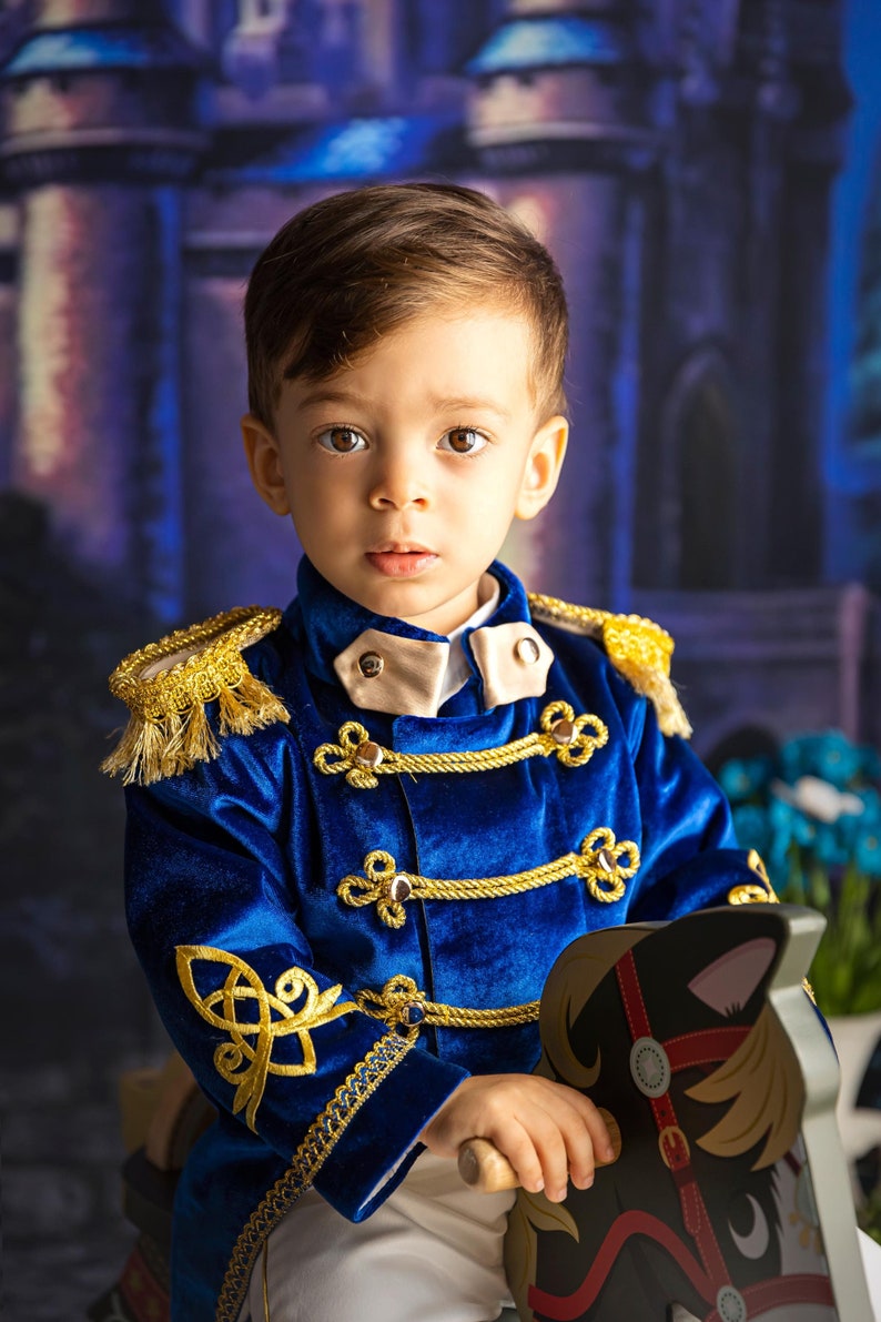 Déguisement de prince charmant, tenue premier anniversaire pour garçon, soirée costumée, déguisement de roi pour bébé, premier anniversaire, tenue de prince royal 2T Enfants (US) Numérique