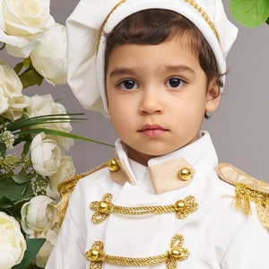 Déguisement prince charmant, tenue premier anniversaire pour garçon, soirée costumée, déguisement de roi pour bébé, premier anniversaire, tenue de prince ivoire royal image 2