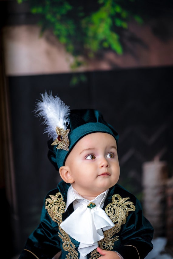 Costume Petit Prince charmant Baptême majestueux Costume vert prince royal  bébé garçon Tenue de roi pour tout-petit Page Tenue garçon -  France