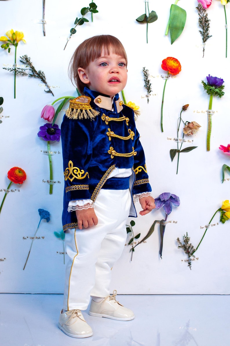 Déguisement de prince charmant, tenue premier anniversaire pour garçon, soirée costumée, déguisement de roi pour bébé, premier anniversaire, tenue de prince royal image 1