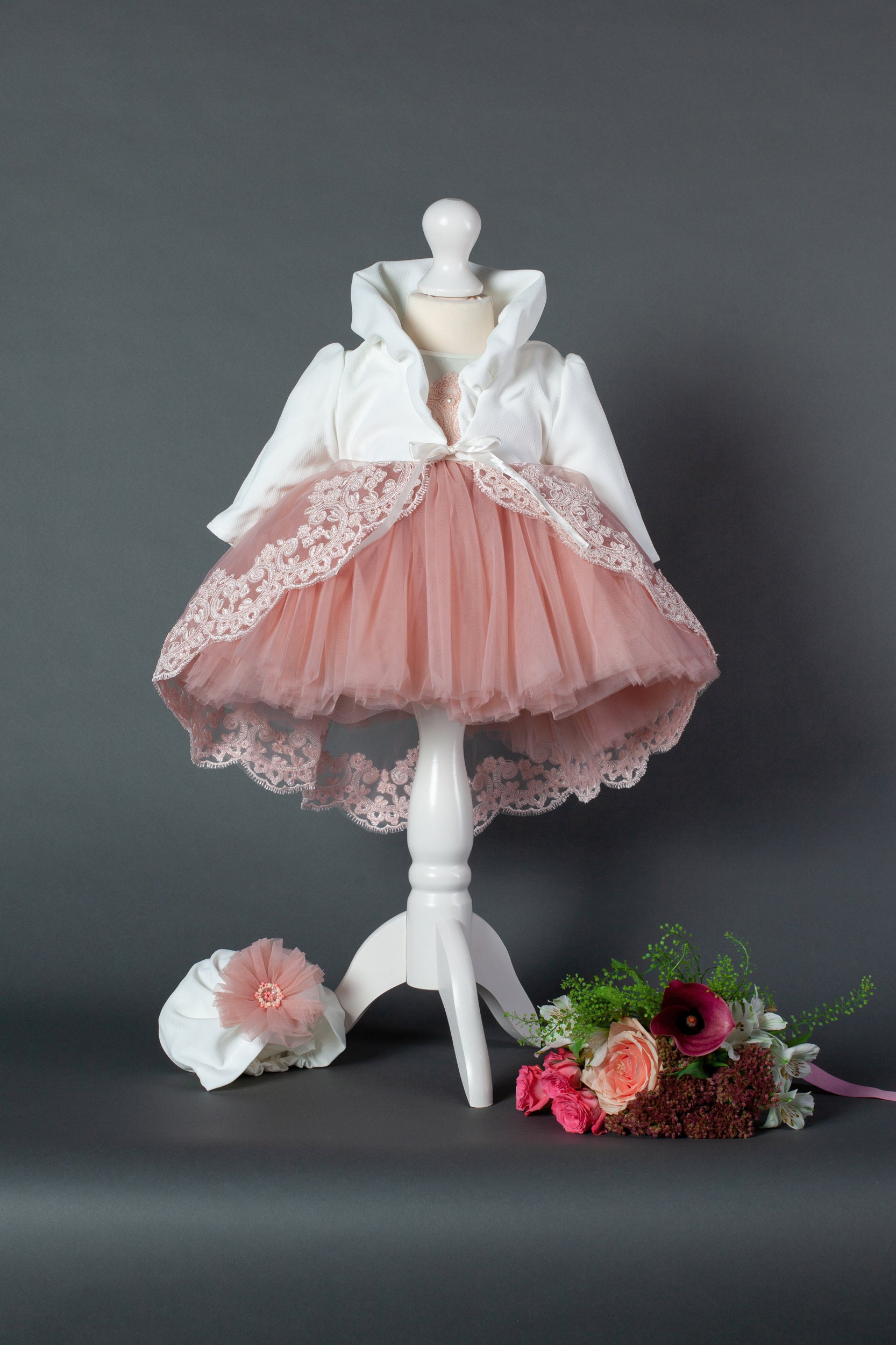 Christening Baby Girl Special Occasions Dress Vintage Pink Etsy