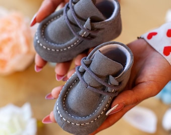 Mocassins bébé en cuir | Chaussures bébé | Baptême Baptême Bébé | Mocassins cadeaux pour bébés garçons | Garçon de baptême | Mocassins en cuir