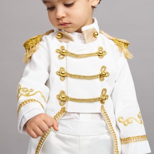 Déguisement prince charmant, tenue premier anniversaire pour garçon, soirée costumée, déguisement de roi pour bébé, premier anniversaire, tenue de prince ivoire royal image 4