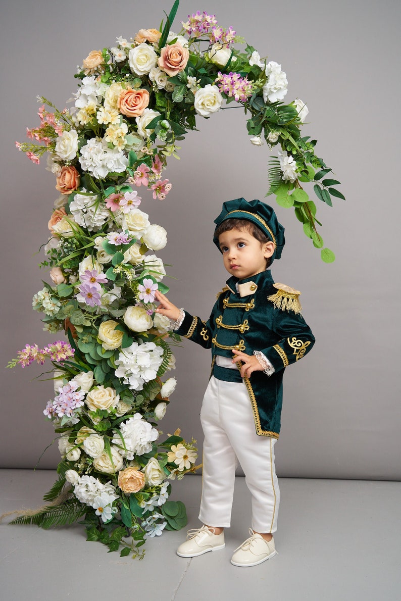 Déguisement de prince charmant, tenue premier anniversaire pour garçon, soirée costumée, déguisement de roi pour bébé, premier anniversaire, tenue de prince royal image 1