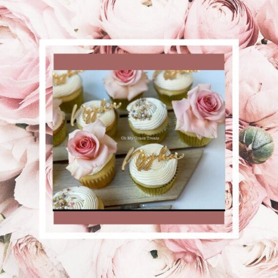 CUSTOM Cupcake toppers/ name cupcake topper/ acrylic cupcake toppers