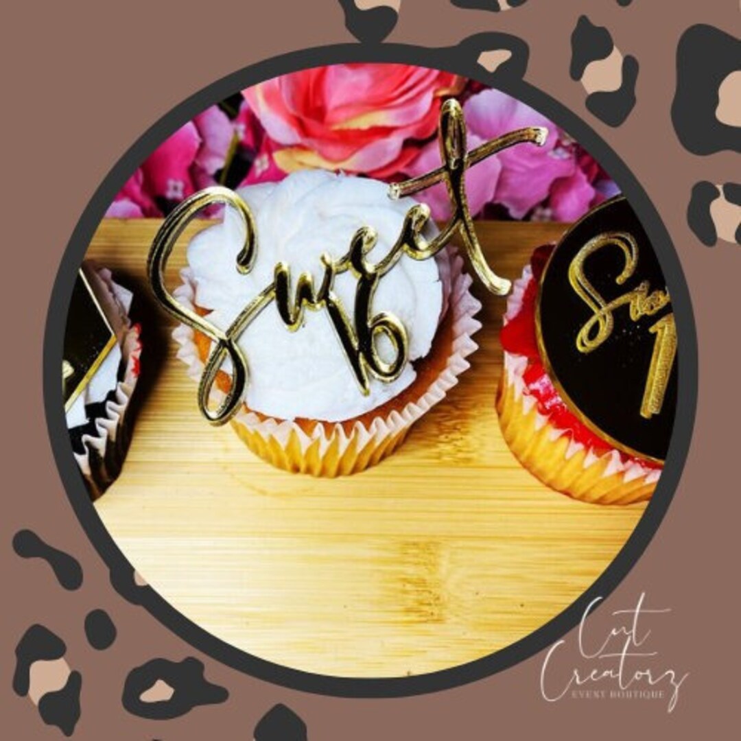 CUSTOM Cupcake Toppers/ Name Cupcake Topper/ Acrylic Cupcake Etsy