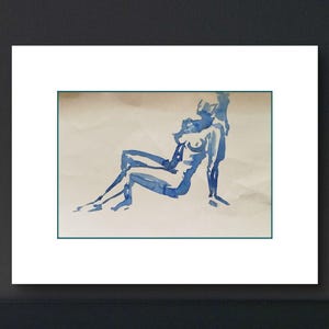 Original watercolor painting art Sketch,Not print woman ,Body art nudes,Female body art realistic,sketch watercolor abstract,miniature art