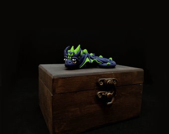 Dragon Chest, Dragon Box, Miniature Dragon on a Box, Dice Box, Jewelry Box, Magic the Gathering, Dungeons and Dragons, RPG, LARP