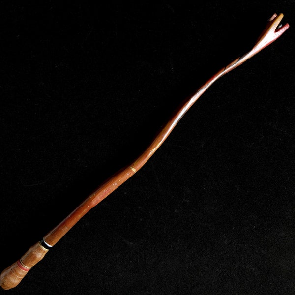 Magic Wand - Snake Bite; Unique, Handmade, Real Wood, Hand Crafted, Witch & Wizard Wand, Wooden Wand, Cosplay, Geek, Wicca, DnD, Nerd