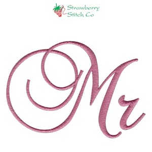 Embroidery File, Mr Script, Machine Embroidery, Embroidery Design, Instant Download, Personalized Wedding, Mr and Mrs, Wedding Embroidery