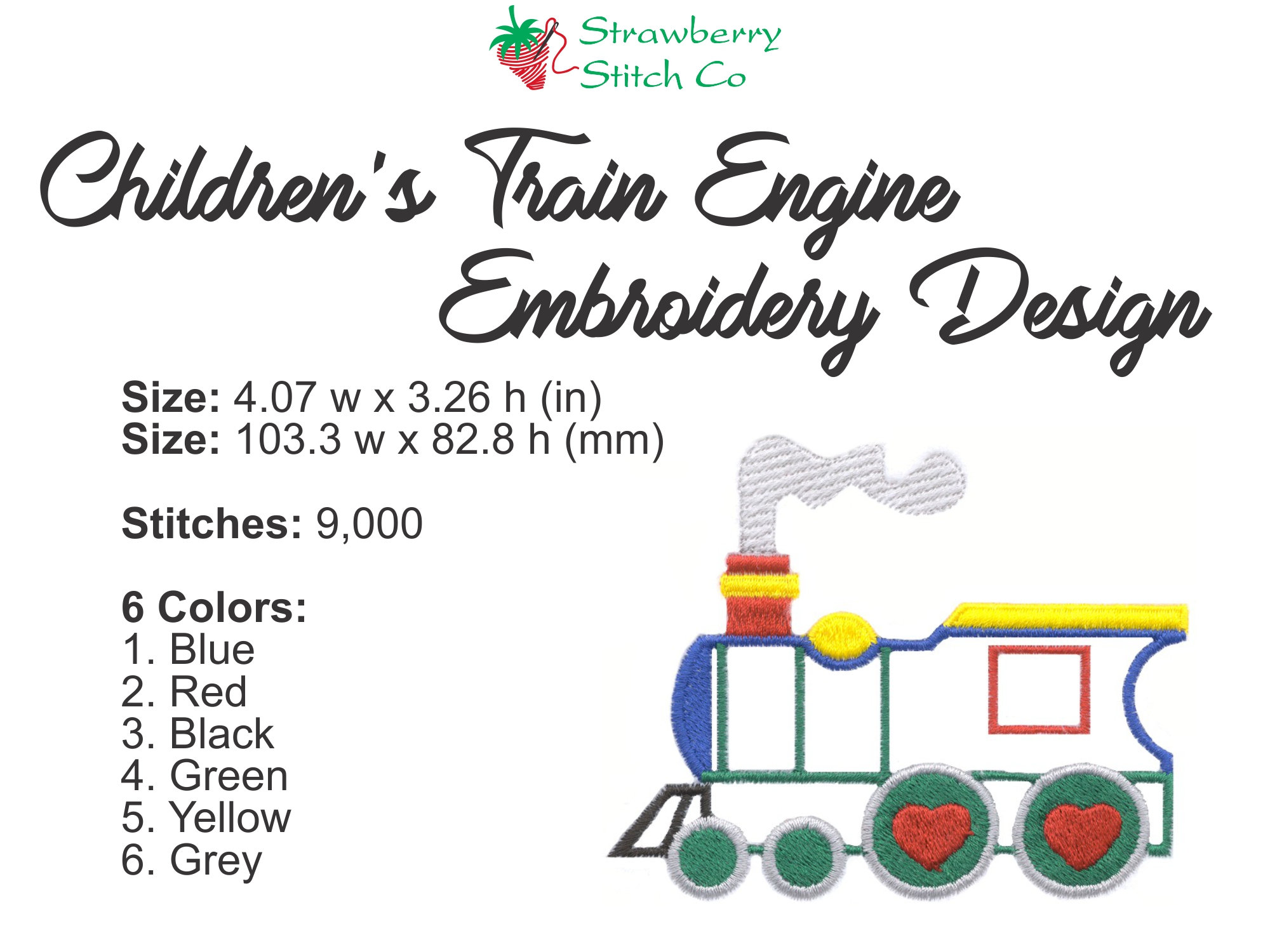 Machine Embroidery Steam Engine Eatsy Choo Choo Train, Steam Engine, Child's Toy Train, Machine Embroidery ...