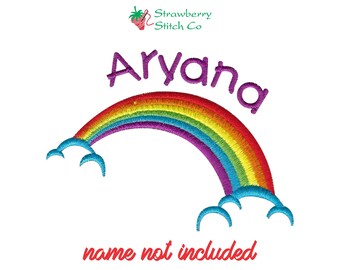 Rainbow Embroidery, Kids Rainbow, Rainbow Baby, Machine Embroidery, Instant Download, Digital Download, Stock Design, Rainbow Clouds