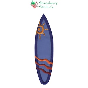 Surf Board, Applique Design, Embroidery Design, , Machine Embroidery, Beach Theme, Sun and Surf, Beach Towel Design, Summer Fun